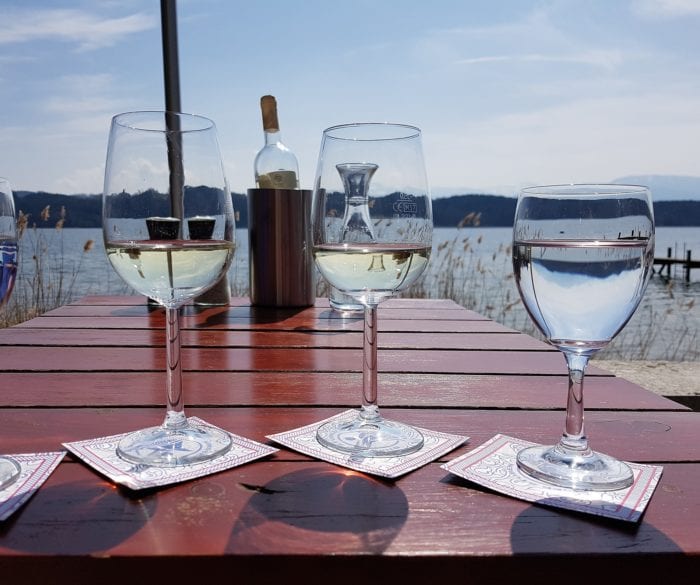 Glass of wine and water