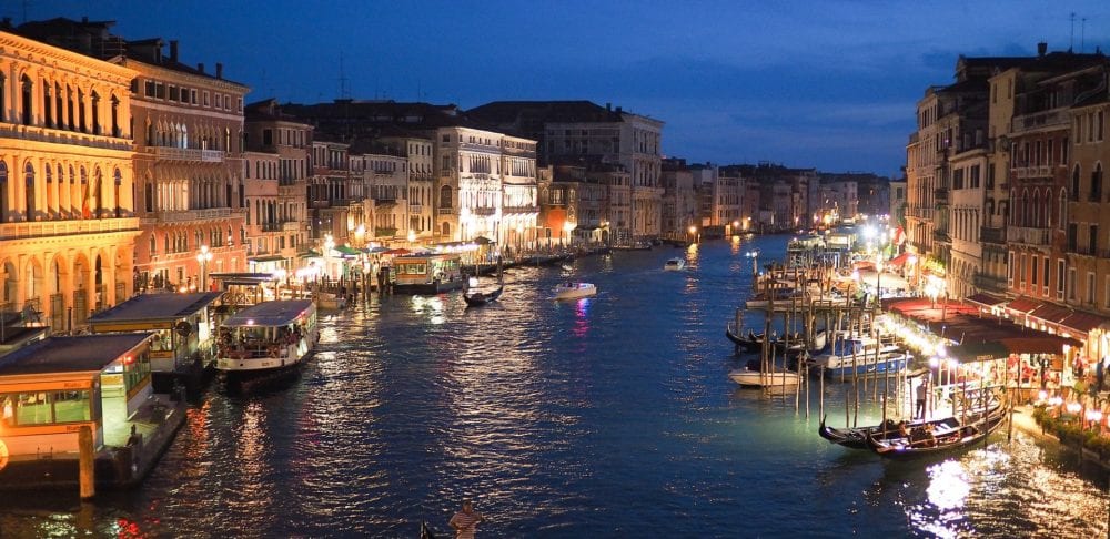 Venice at night