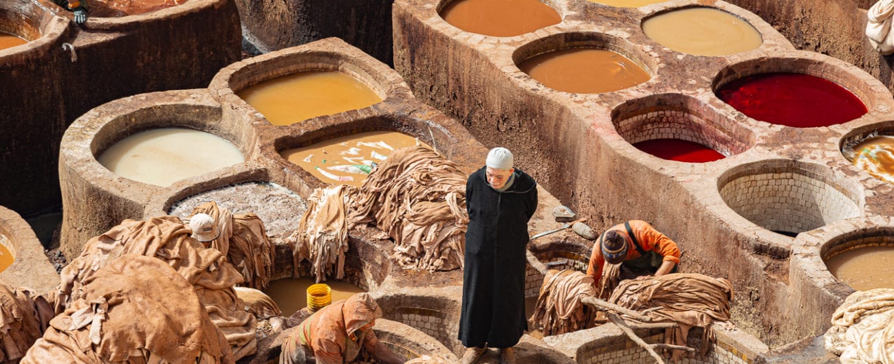 Tanneries in Fez, Morocco