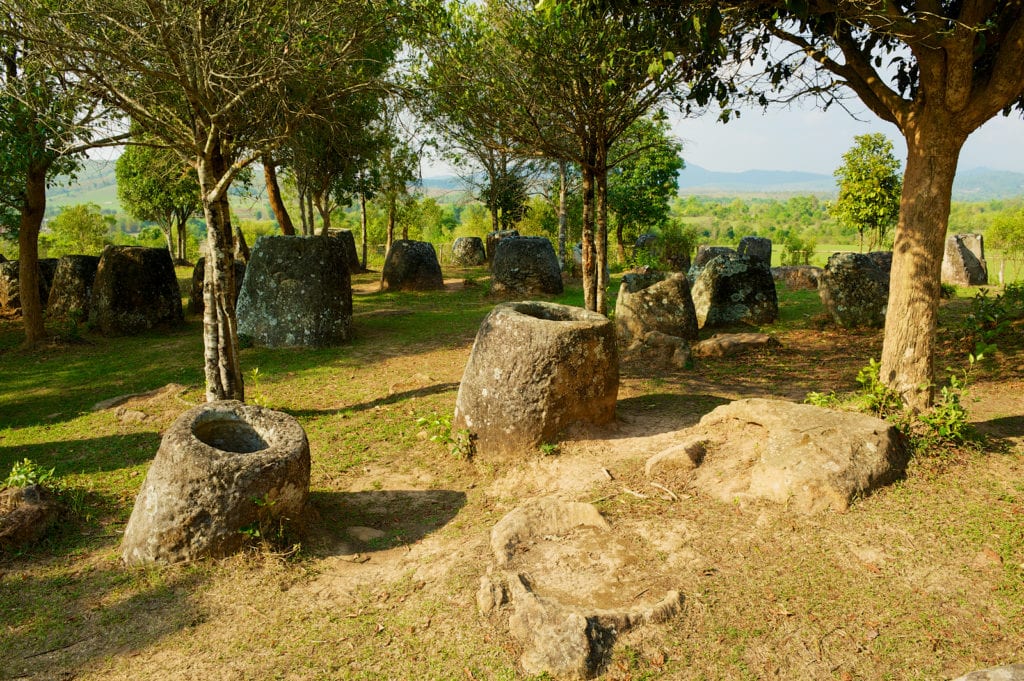 Ancient Stone Jars In A Plain Of Jars (site #3) Near Phonsavan,