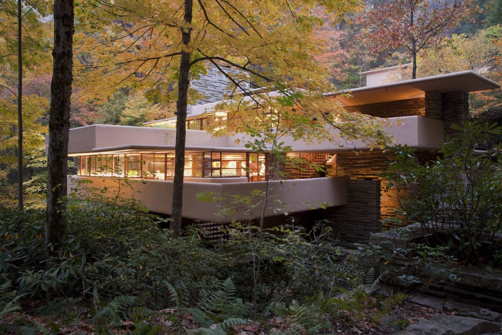 Fallingwater at dusk