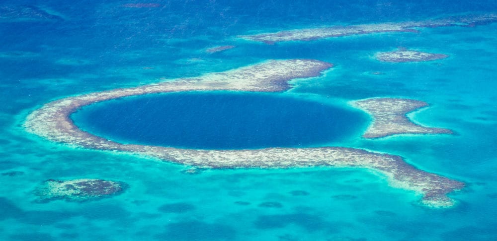 The Great Blue Hole in Belize