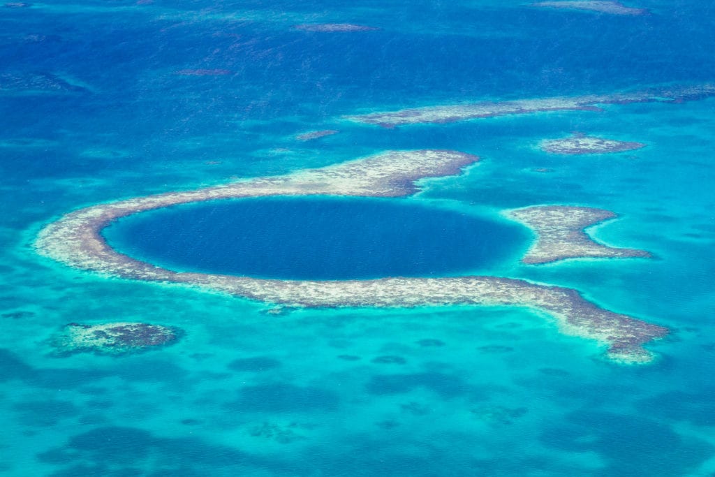 The Great Blue Hole in Belize