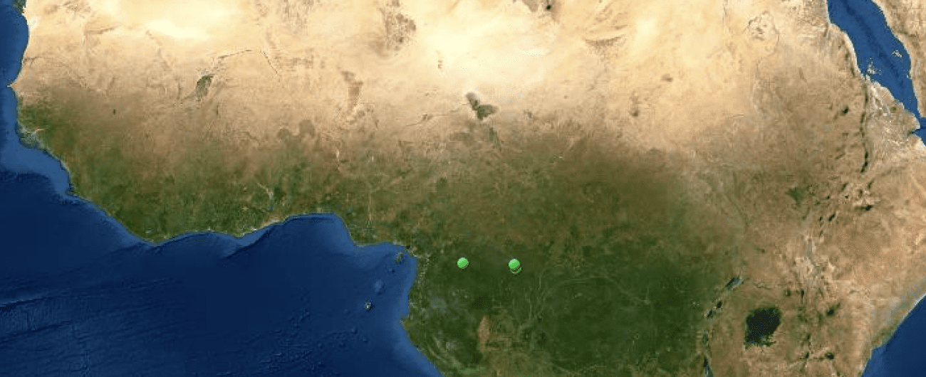 Map of UNESCO World Heritage Sites in Cameroon