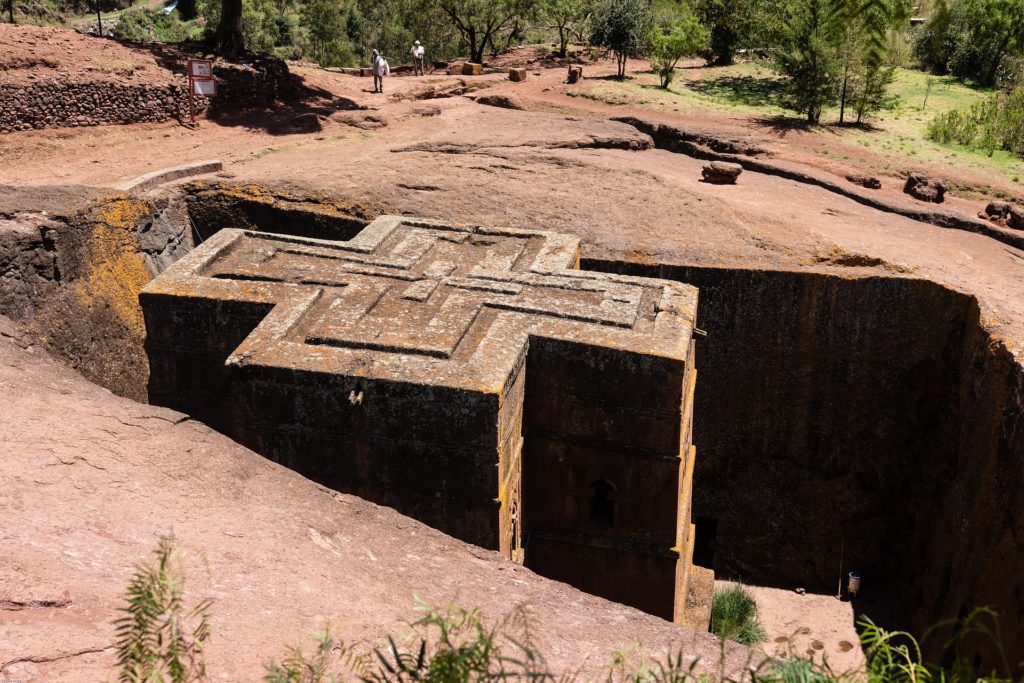 Rock-hewn church in Ethiopia