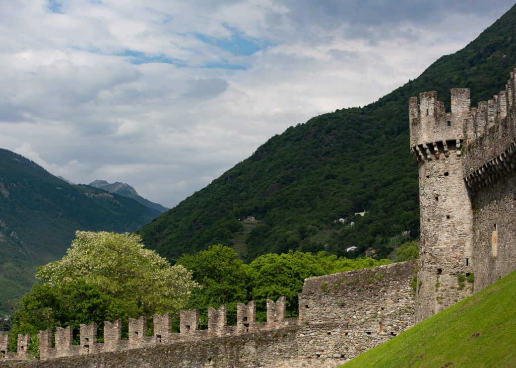 Three Castles, Defensive Wall and Ramparts of the Market-Town of Bellinzona, Switzerland