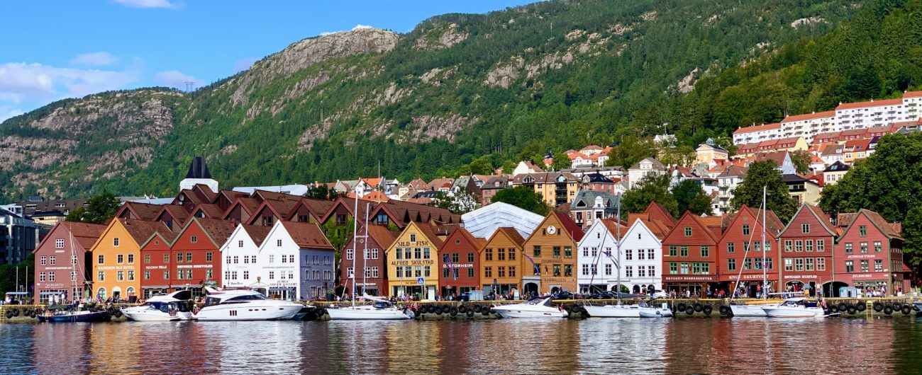 Bryggen is a historic harbour district in Bergen, Norway