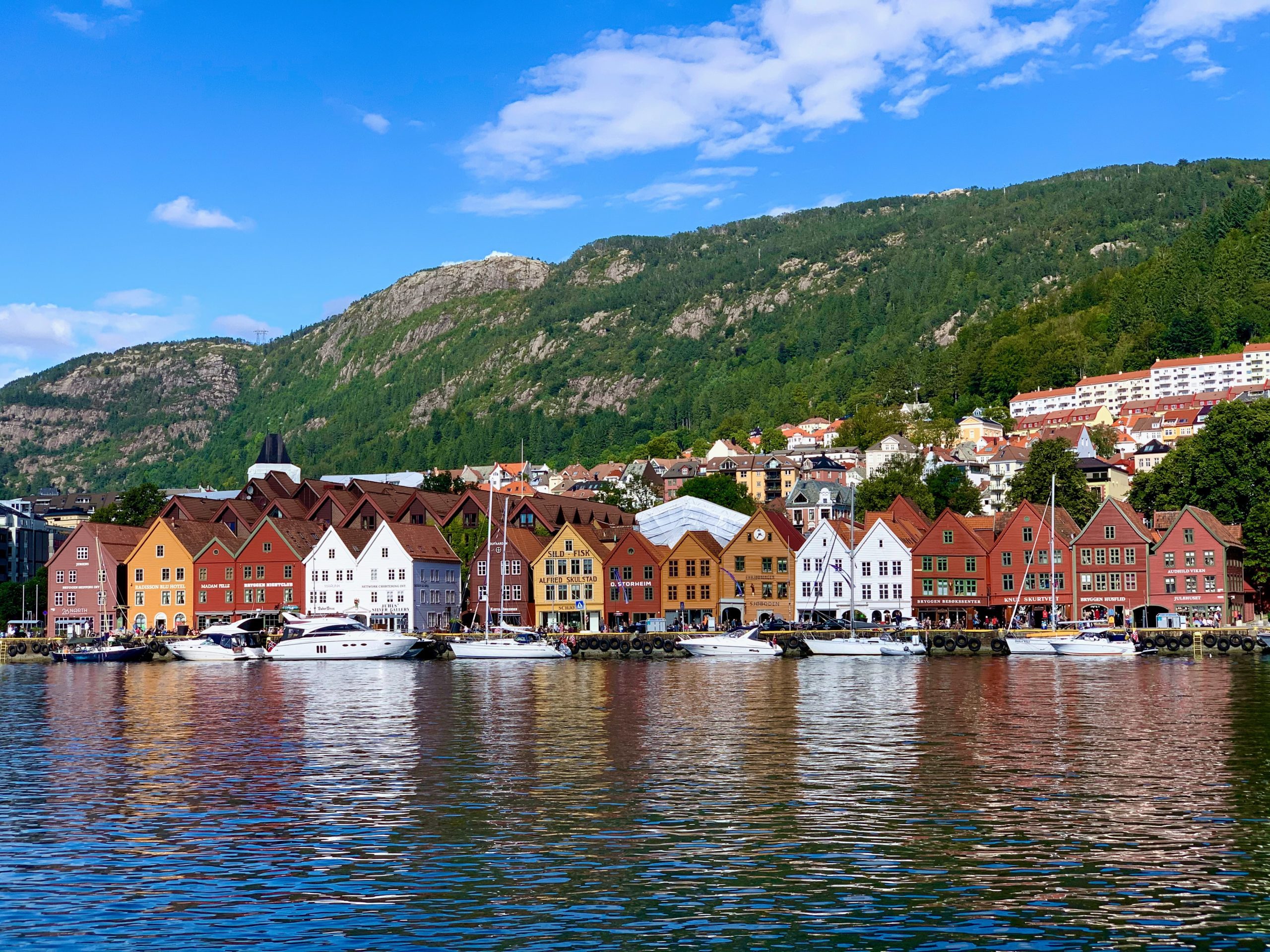 Bryggen is a historic harbour district in Bergen, Norway