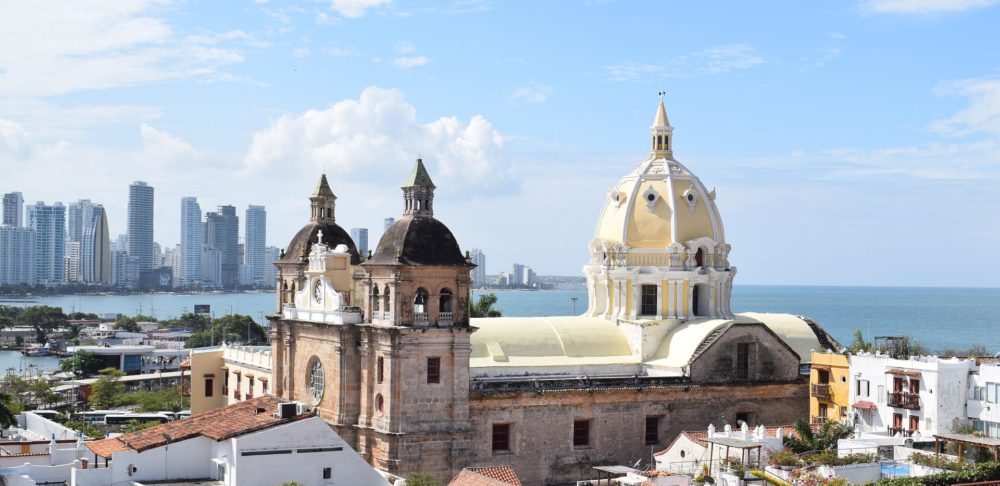 Situated in a bay in the Caribbean Sea, Cartagena has the most extensive fortifications in South America.