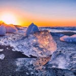 Diamond Beach at Jokulsarlon Lagoon