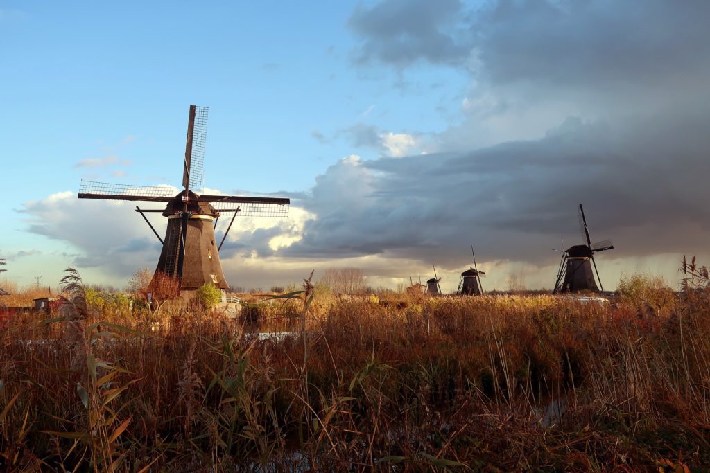 Mill network in Kinderdijk-Elshout, Netherlands