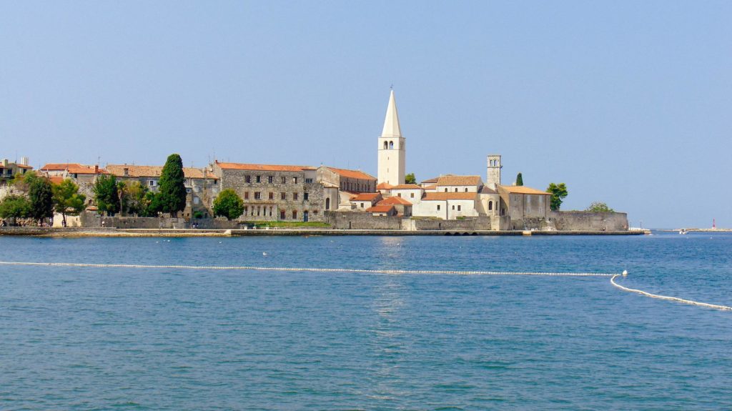 The group of religious monuments in Porec, where Christianity was established as early as the 4th century, constitutes the most complete surviving complex of its type.